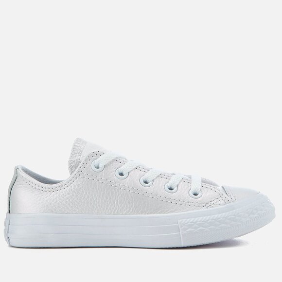 Converse Pearlescent White Leather LaceUp Sneakers - Picture 1 of 8